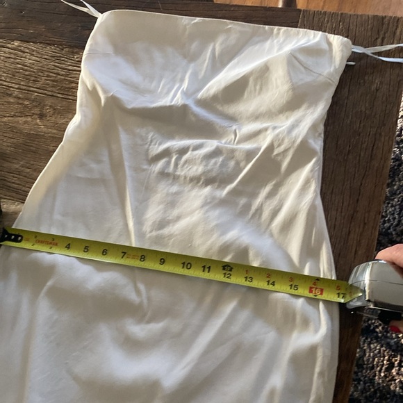 Theory strapless white dress wide side slits - Picture 7 of 7